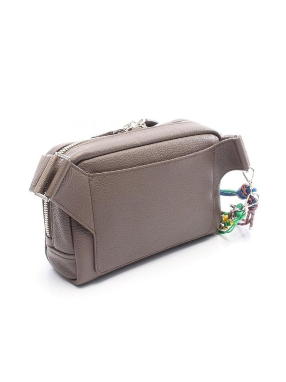Prada Shoulder Bag Vitello Daino Gray Leather Trick - Picture 2 of 5